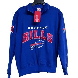 NWT Buffalo Bills Blue Quarter-Zip Sweatshirt